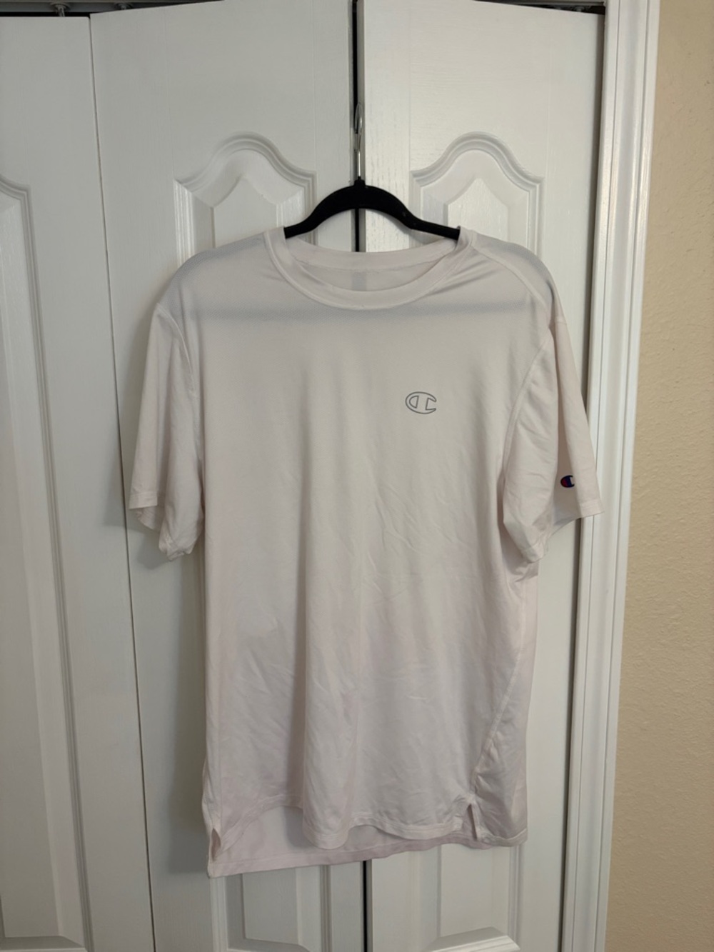 Champion Athletic Men's Short-Sleeve Crew T-Shirt in Off White
